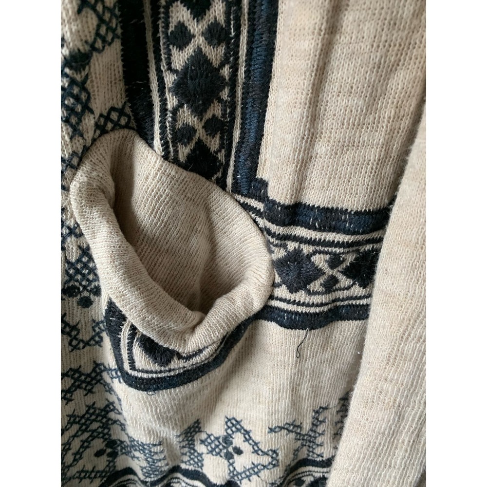 Johnny Was Biya Duster Cardigan Embroidered Sweater in Tan, size M - Picture 5 of 10